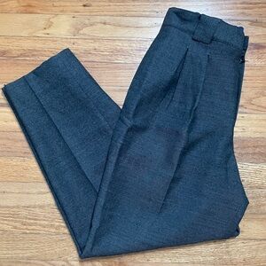 Vintage Willow Ridge High-Waisted Pleated Trousers  Gray Wool Pants 80s 90s